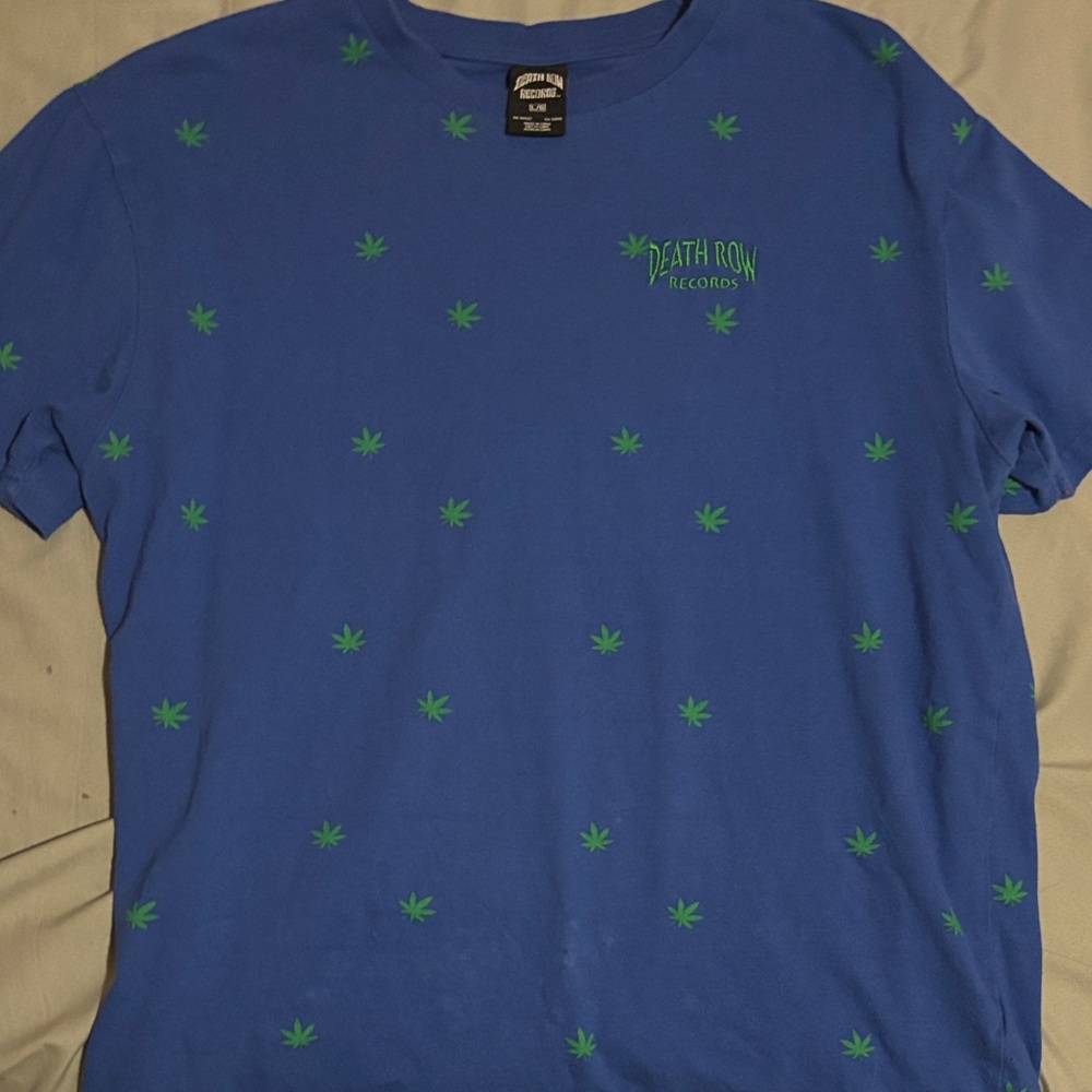 Death Row Records Blue Tee with Green Accents